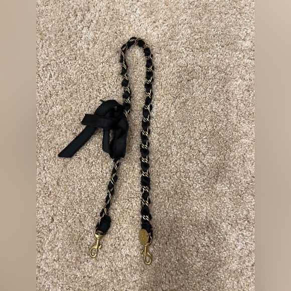 Clare V. black Grosgrain chain frayed ribbon shoulder strap - Picture 2 of 6